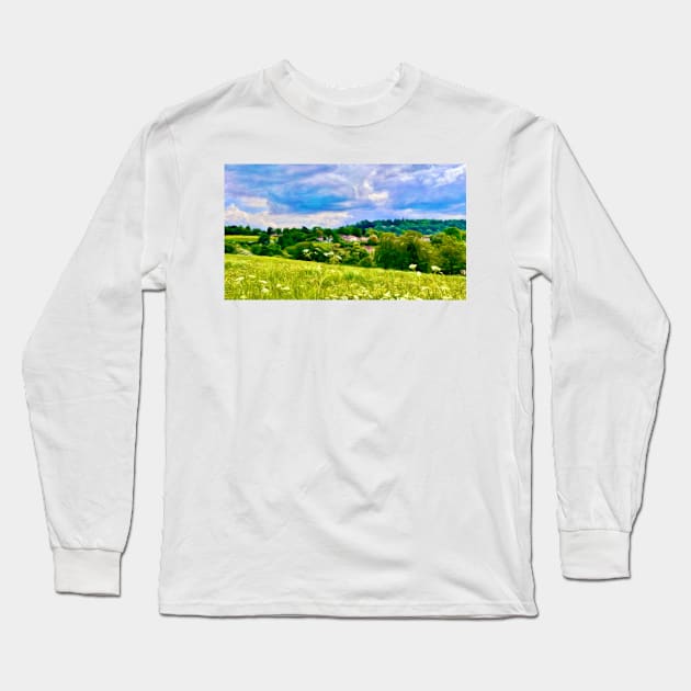 Vibrant Hills and Rolling Greens Long Sleeve T-Shirt by Pamela Storch